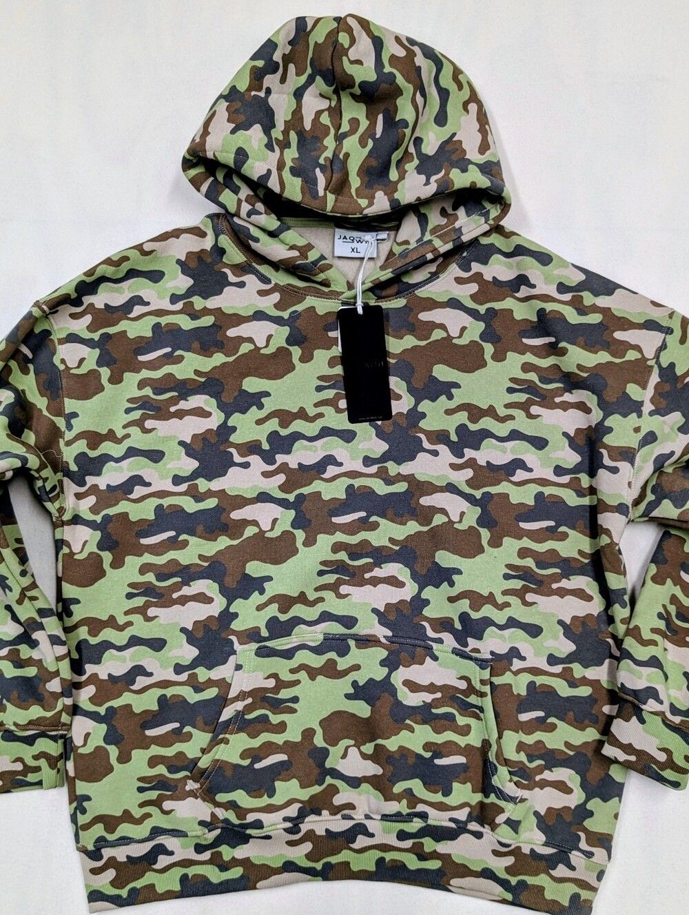 JAQWIN Camo Heavyweight Hoodie Drop Shoulder Pullover NWT Men's Size XL